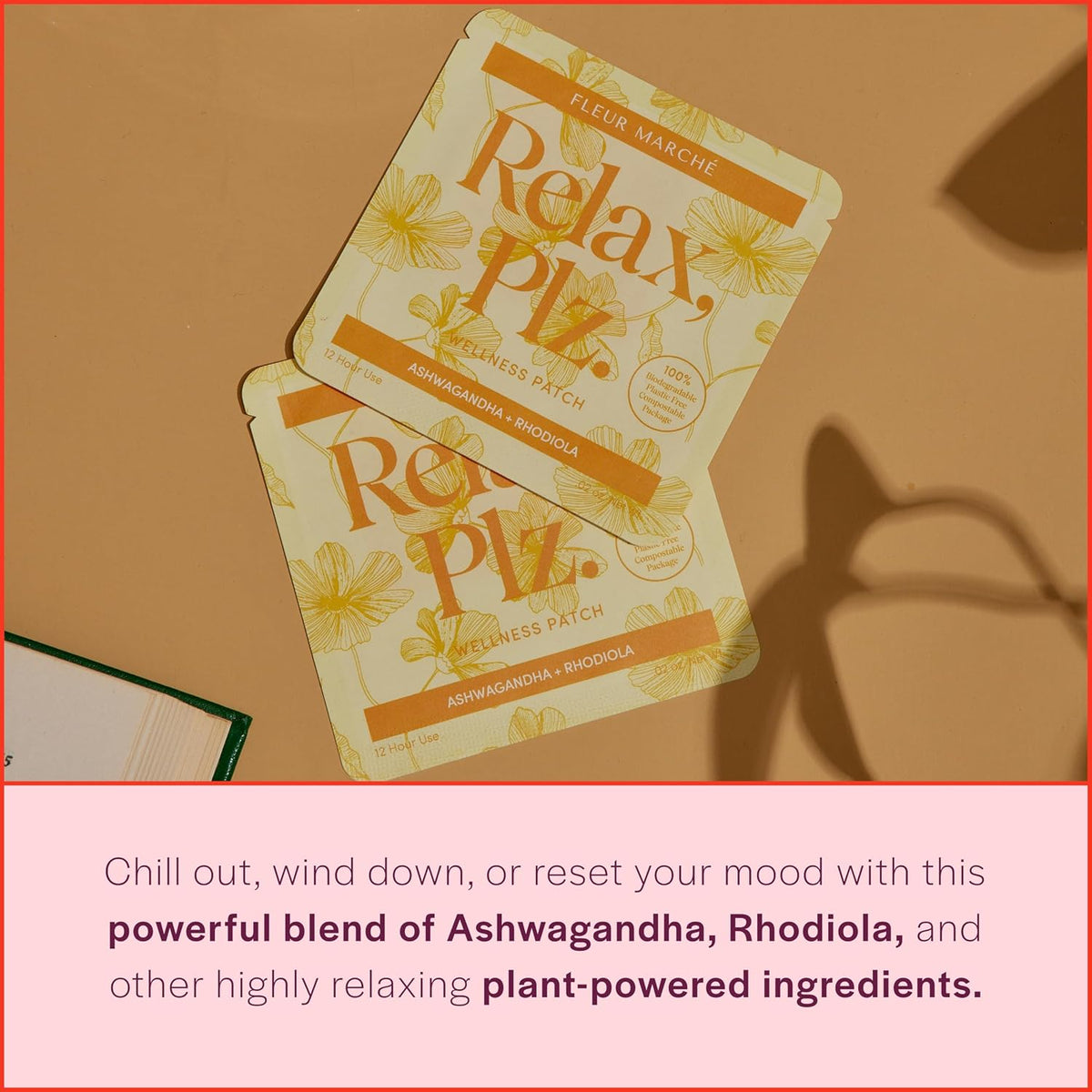Fleur Marché Relax, Plz Botanical Patch – Calming Wellness Patch with Ashwagandha & Chamomile (7 Patches) - görsel 2