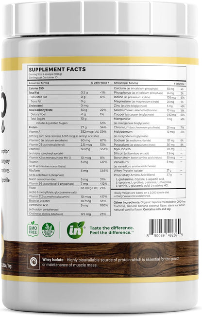 Absorb Plus Isolate Protein | Diet Supplement for Gut Health & Nutritional Support | Banana Coconut Creme, 1 kg