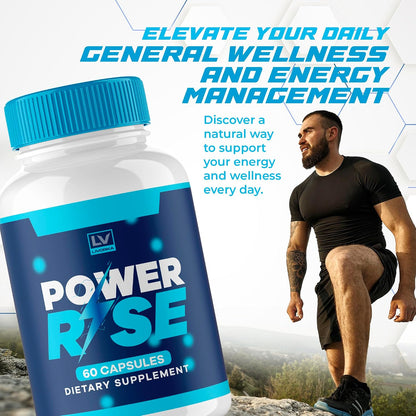 (5 Pack) Power Rise Pills, Power Rise Capsules Advanced Formula, Official Power Rise All Natural Capsulas, Power Rise All-Natural Support Pastillas, Power Rise Pills Reviews, 300 Capsules For 5 Months