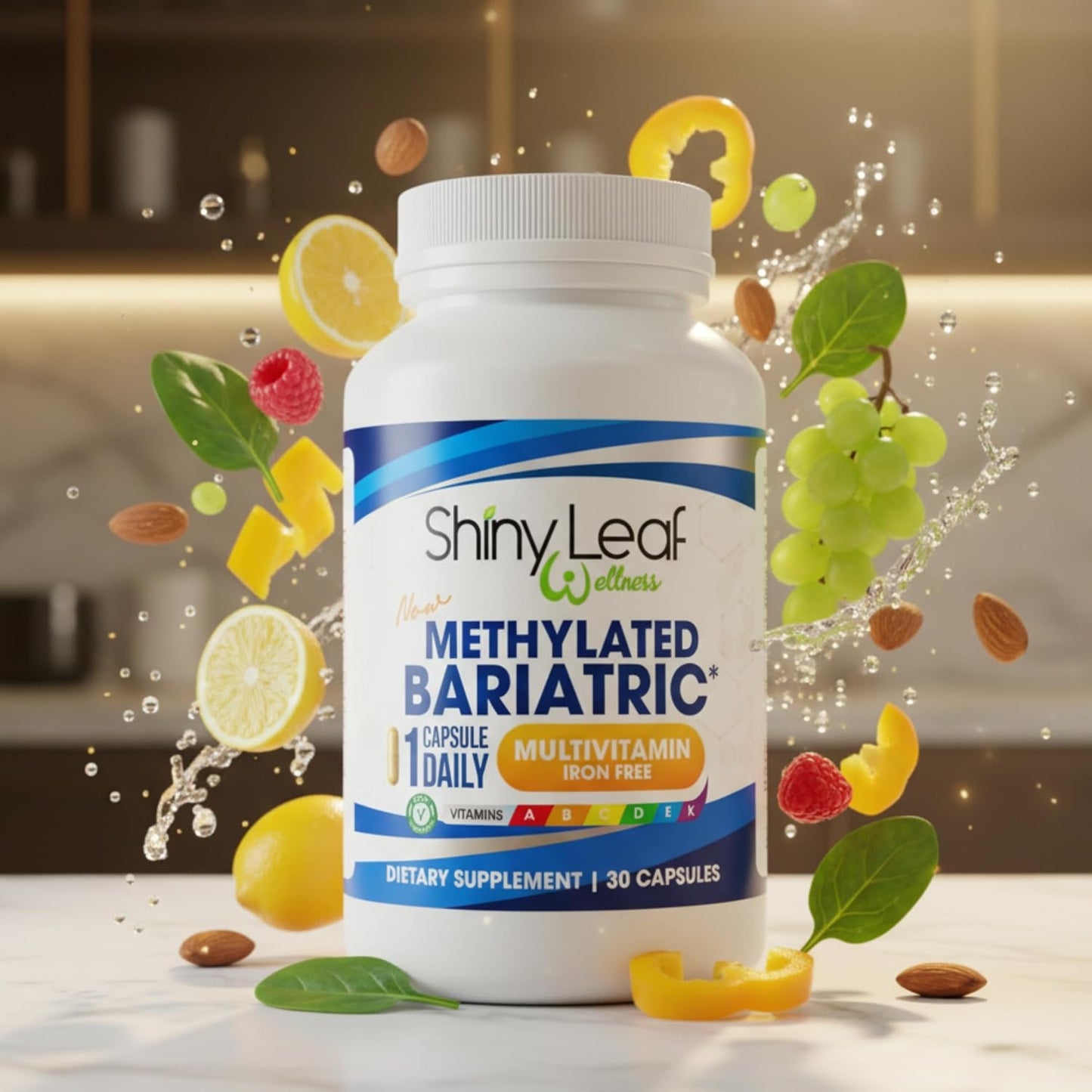 Bariatric Multivitamin Without Iron - Methylated B12 & Folate for Gastric Bypass & Sleeve Surgery | 1 Daily Capsule, 21 Nutrients | Made in the USA, 30 Count - görsel 9