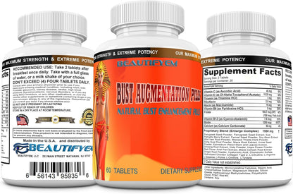 Bust Augmentation Tablets – Natural Support for Breast Health & Skin Tone. 60 Tablets