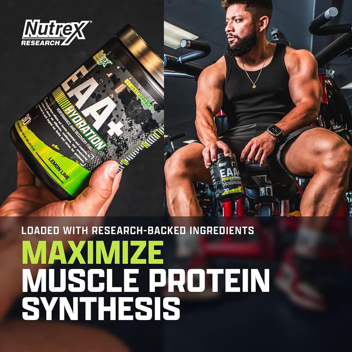 Nutrex Research EAA Hydration | EAA + BCAA Powder | 30 Servings (Lemon & Lime) - görsel 3