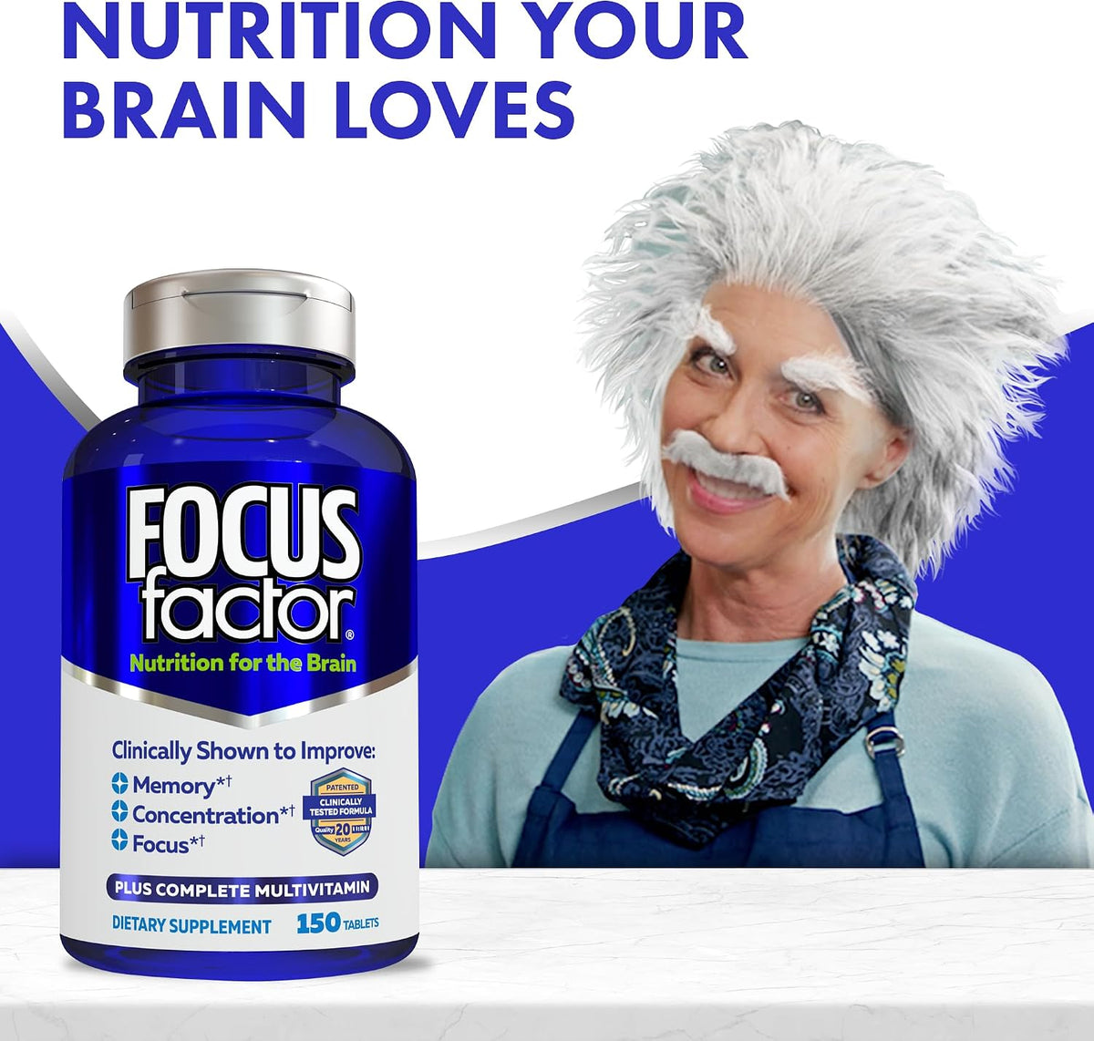Focus Factor Nutrition for The Brain – Complete Multivitamin with Bacopa Monnieri & Tyrosine (150 Count, Pack of 3) - görsel 5