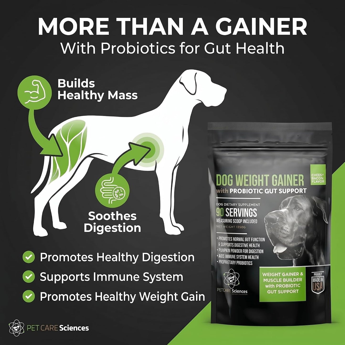 Dog Weight Gainer with Probiotic Digestive Support – 90 Servings - görsel 4