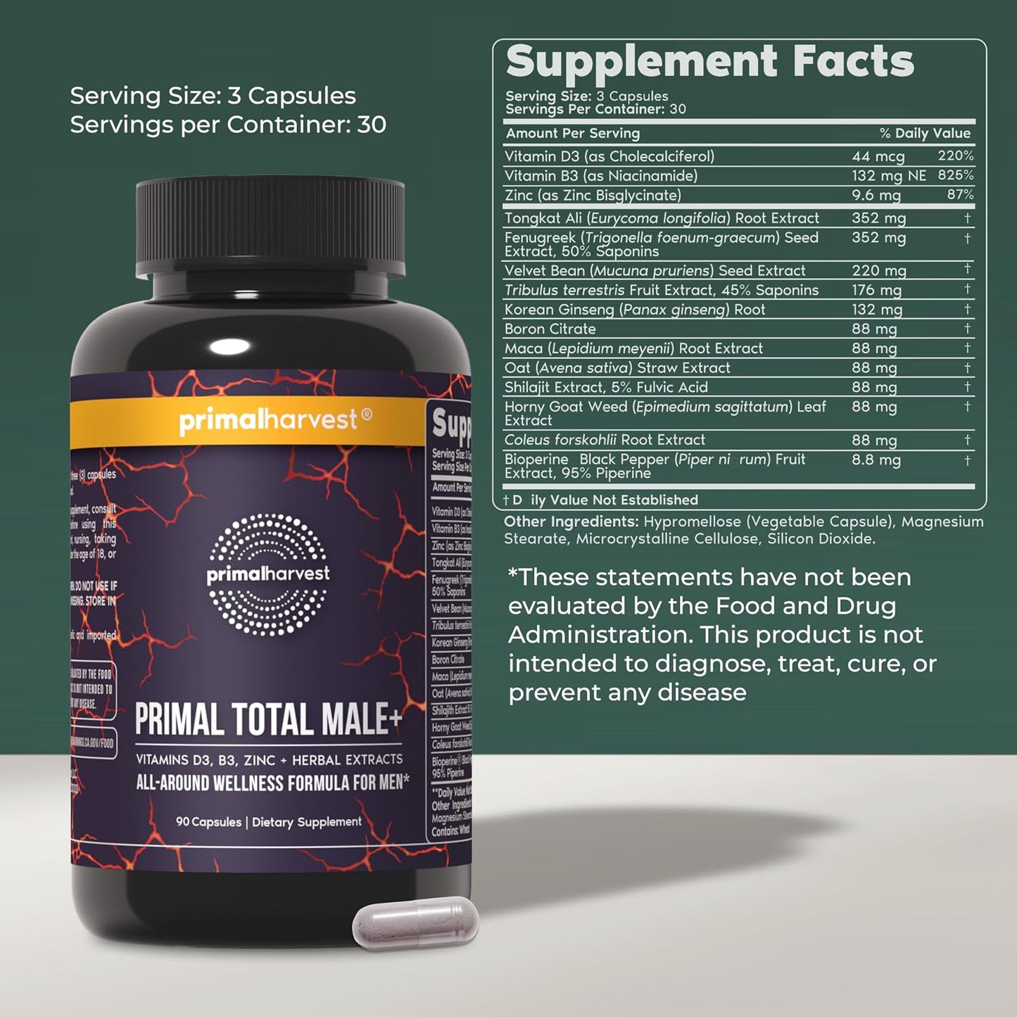 Primal Harvest Total Male+ - Daily Supplement for Men - görsel 2