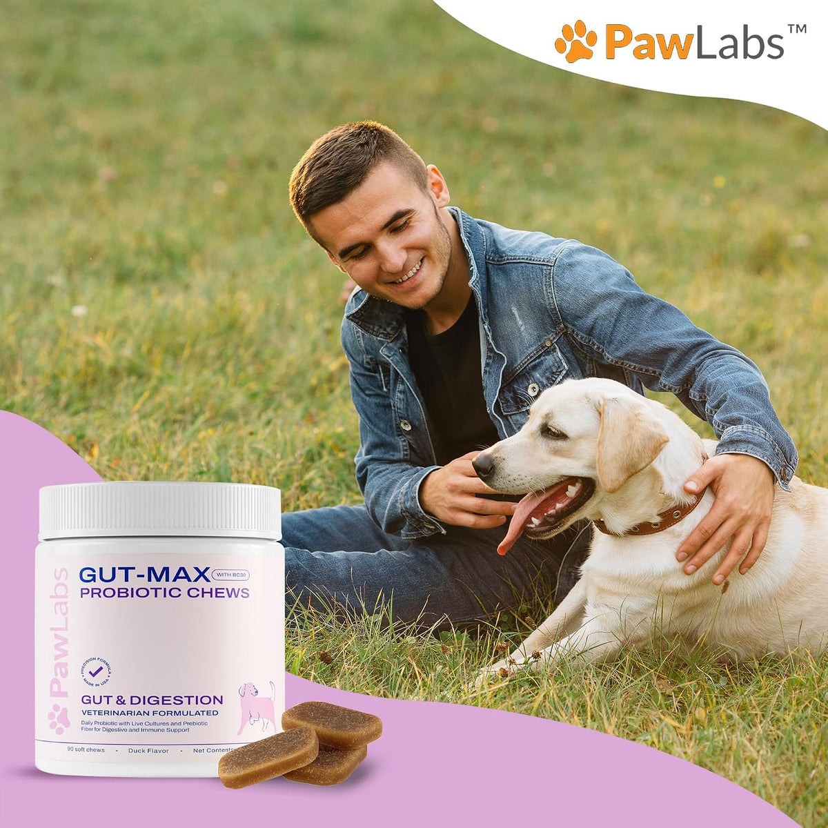 Gut Max Probiotic Chews for Dogs - Duck Flavour (90 Soft Chews) - görsel 8