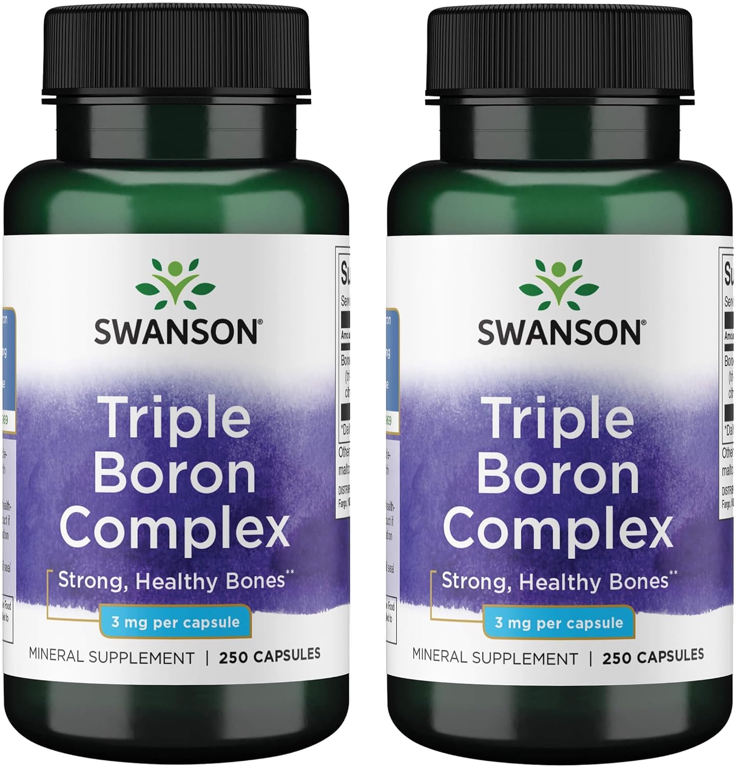 Swanson Triple Boron Complex - Mineral Supplement with Citrate, Aspartate, Glycinate - 250 Capsules (4 Pack) - görsel 10