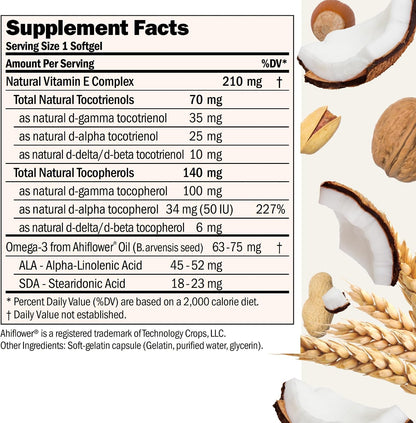 Andrew Lessman Complete Tocotrienols with Gamma Vitamin E, 30 Softgels
