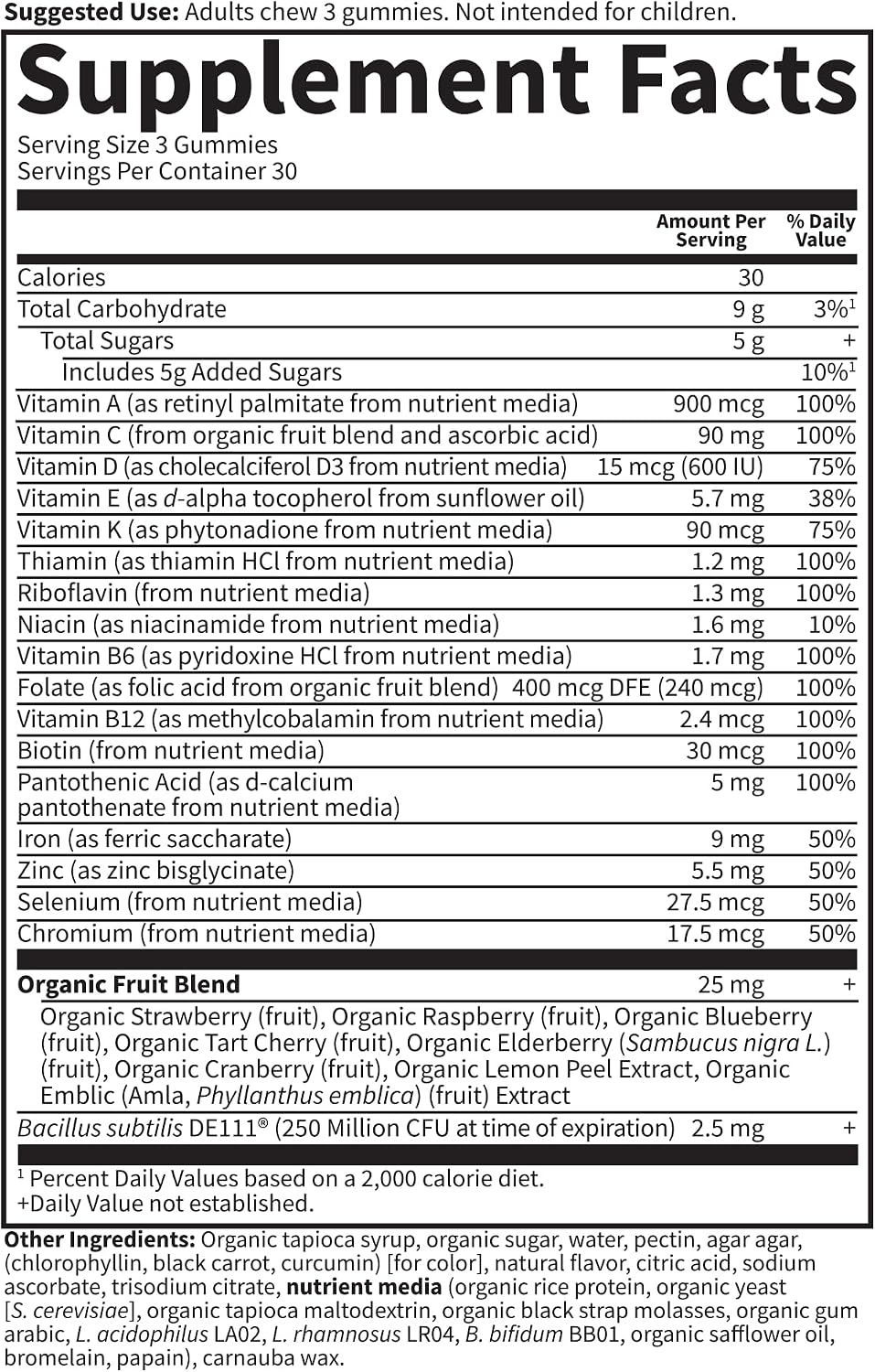 Garden of Life Vitamin Code Women's Multivitamin Gummies with Iron and Probiotics, Cherry Flavour, 90 Gummies - görsel 5