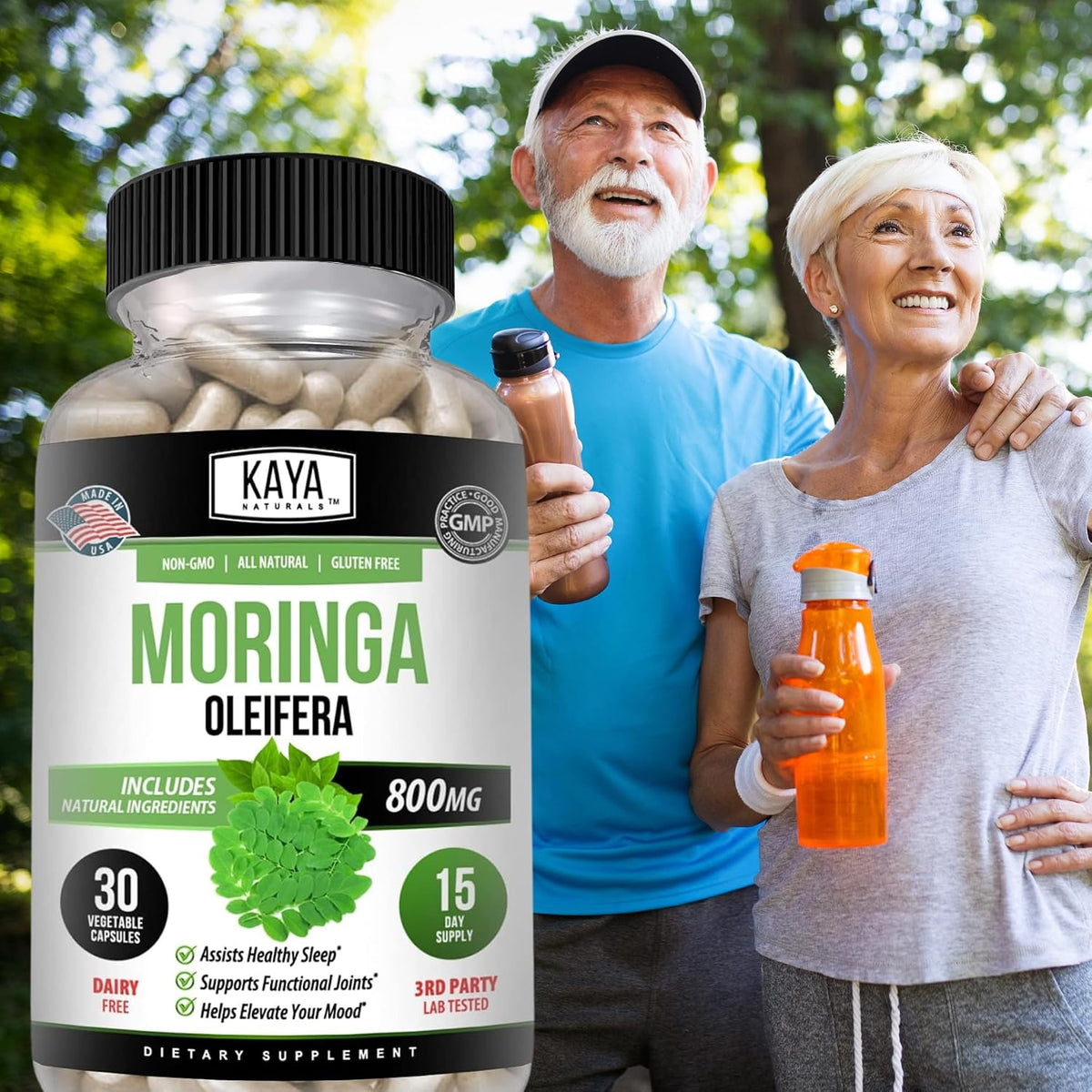 Kaya Naturals Moringa Leaf Extract - Complete Greens Superfood Supplement - 30 Veggie Capsules - görsel 8