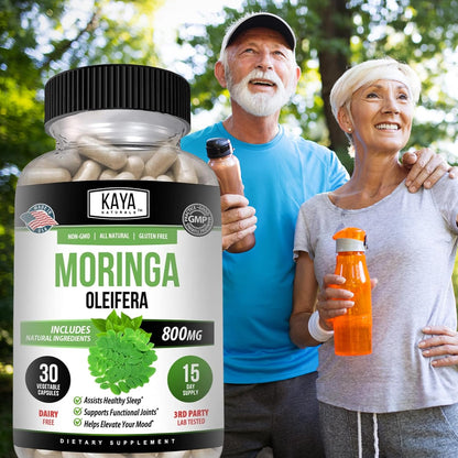 Kaya Naturals Moringa Leaf Extract - Complete Greens Superfood Supplement - 30 Veggie Capsules