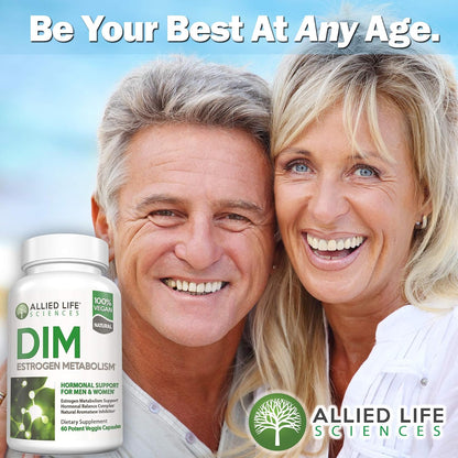 DIM Supplement 300 mg with Broccoli Seed Extract and BioPerine, Vegan, Non-GM, 60 Capsules