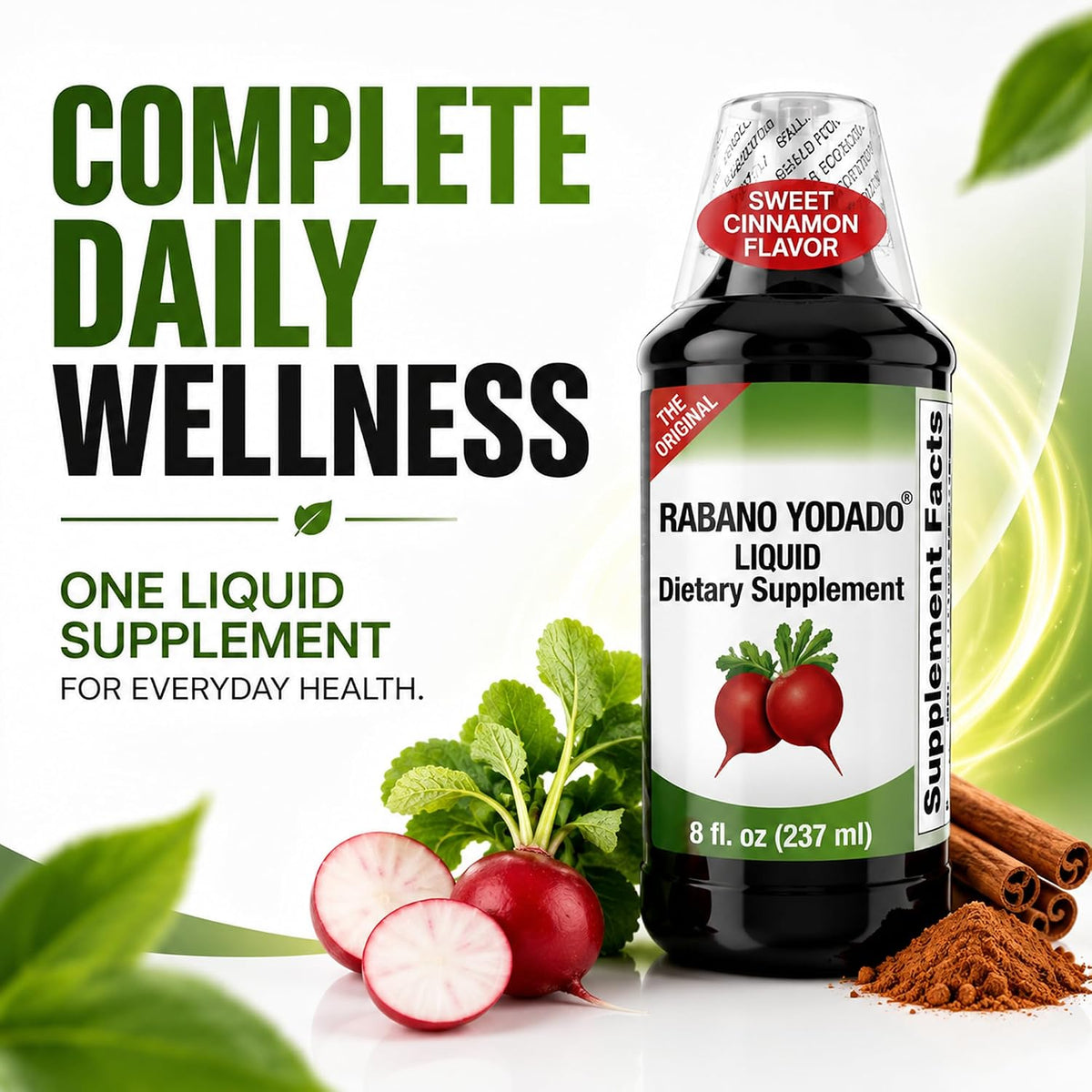 Rabano Yodado Ionised Radish Dietary Liquid Supplement – Iodine, Vitamin B1, B6 & B12 – 237 ml - görsel 2