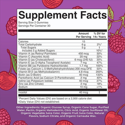 MaryRuth's Organics Men's Vitamin Gummy - USDA Organic, Vegan, Multivitamin for Immune Support, 60 Gummies