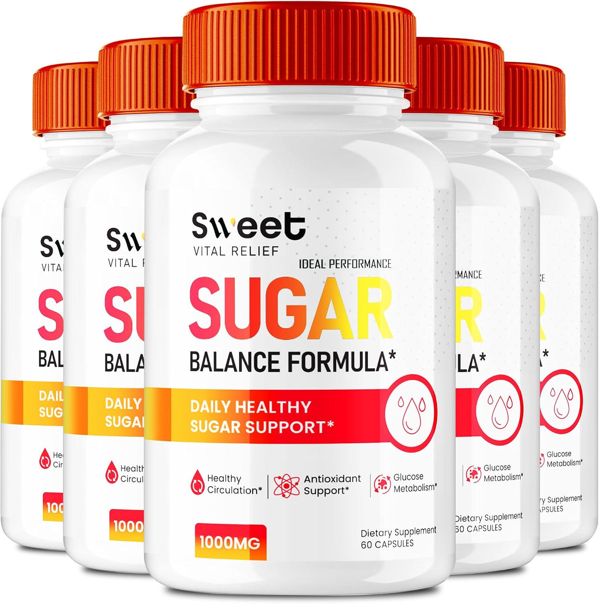 Sweet Vital Relief Blood Balance Formula - Official Blood Formula Support Food Supplement Capsules (5 Pack) - görsel 1