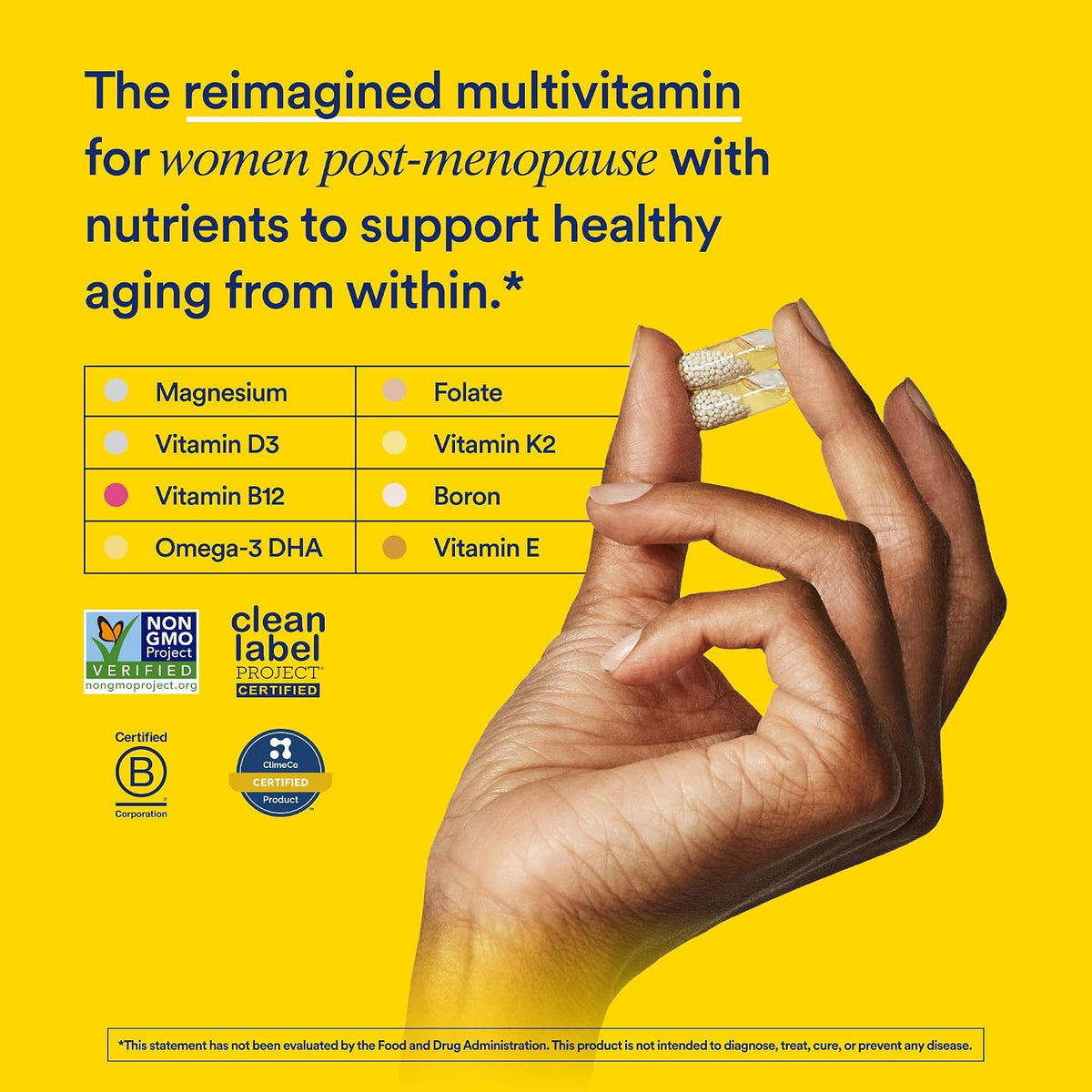 Ritual Essential for Women 50+ Daily Multivitamin – Vegan, Non-GM, Delayed-Release Capsules with Omega-3 DHA, Folate, Vitamin D3, Magnesium – 60 Capsules (30 Servings) - görsel 2