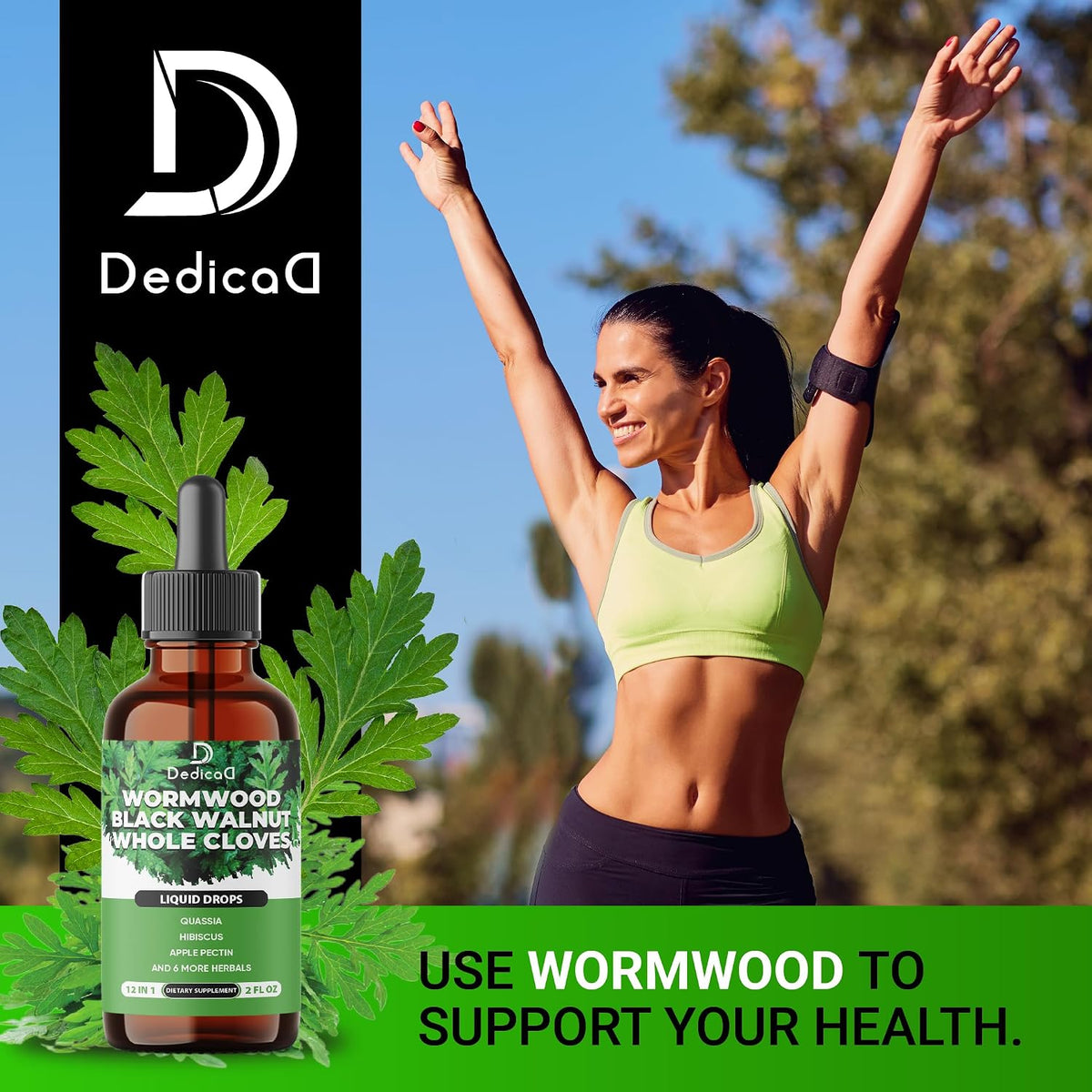 DEDICAD 12in1 Wormwood Liquid Drops – Black Walnut & Herbal Tincture, 60-Day Supply - görsel 5