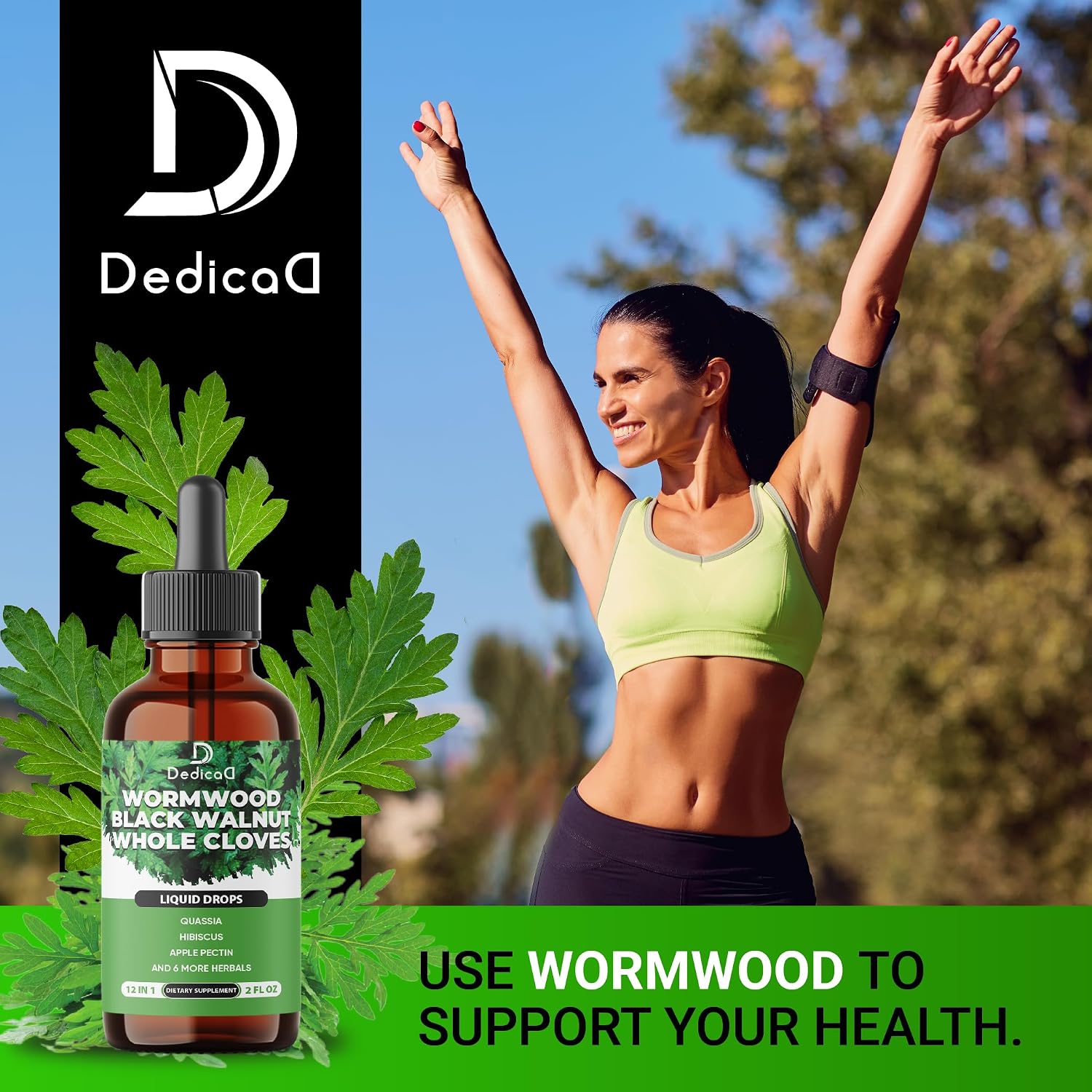DEDICAD 12in1 Wormwood Liquid Drops – Black Walnut & Herbal Tincture, 60-Day Supply - görsel 5