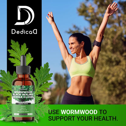 DEDICAD 12in1 Wormwood Liquid Drops – Black Walnut & Herbal Tincture, 60-Day Supply