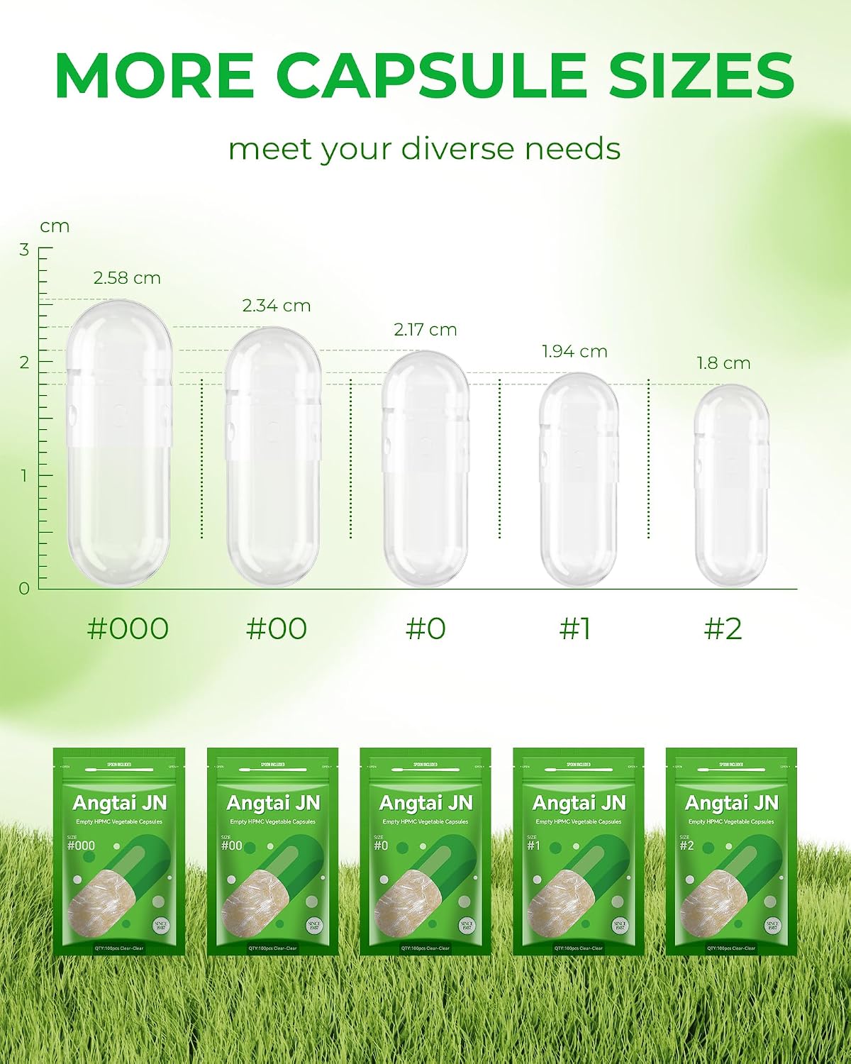 Vegan Empty Capsules Size 2 Plant-Based Clear (100 Count) Gluten-free, Non-GMO, Halal-certified Capsule Filling Kit with 2 Spoons for Vegetarian DIY Your Own Supplements - görsel 9