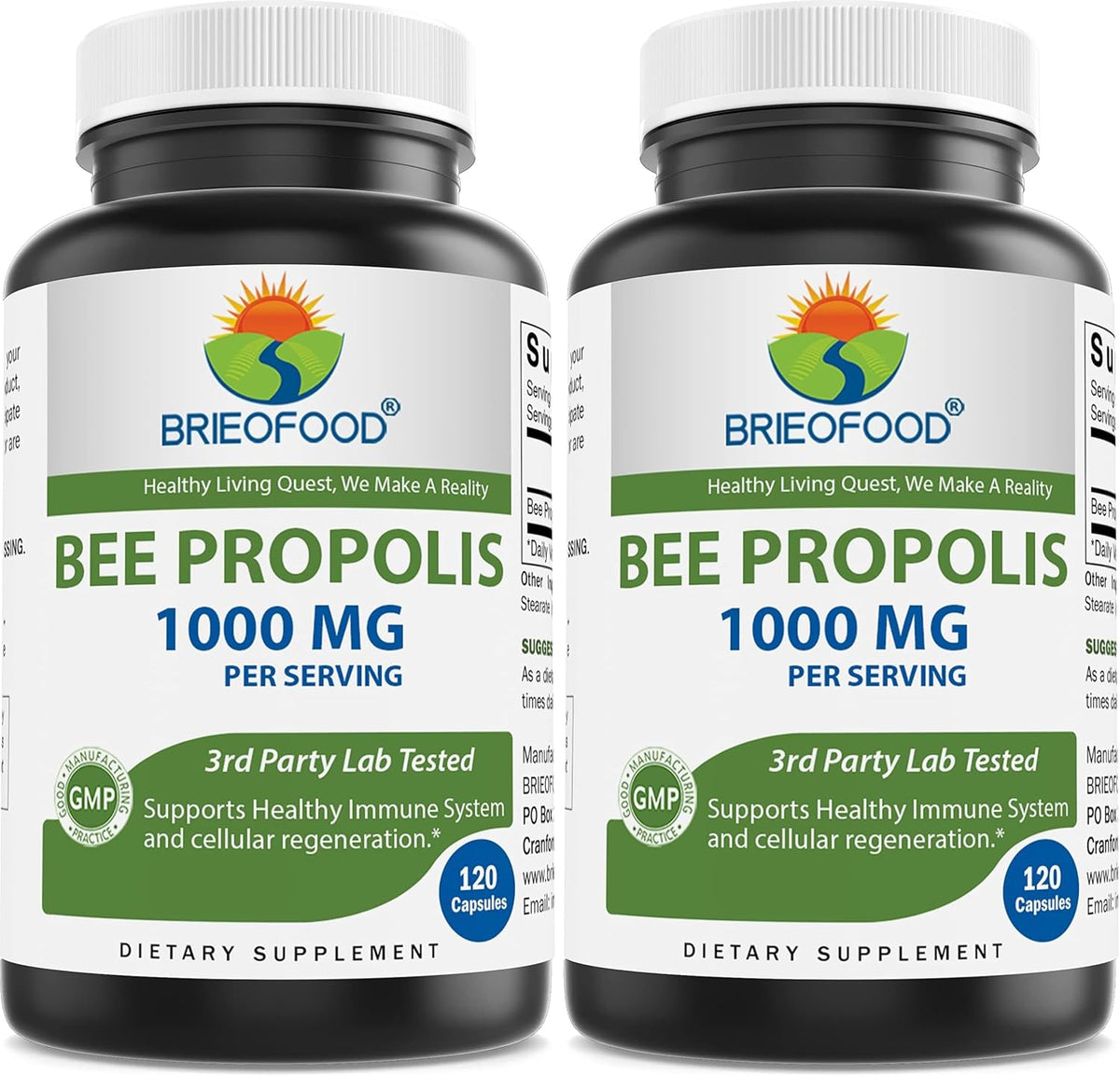 Brieofood Bee Propolis 1000 mg per Serving - 120 Capsules - görsel 4