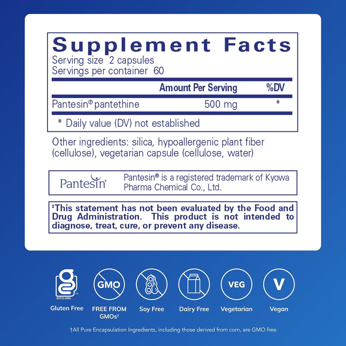 Pure Encapsulations Pantethine – Hypoallergenic Supplement for Energy Metabolism and Adrenal Support, 120 Capsules - görsel 2