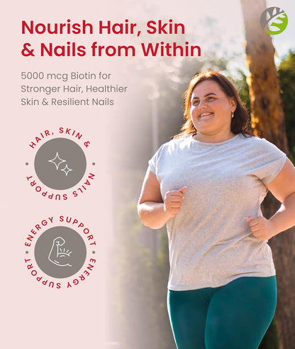 BariSlim Bariatric Biotin Gummies - 5000 mcg for Hair, Skin and Nails - 90 Fruit Chews