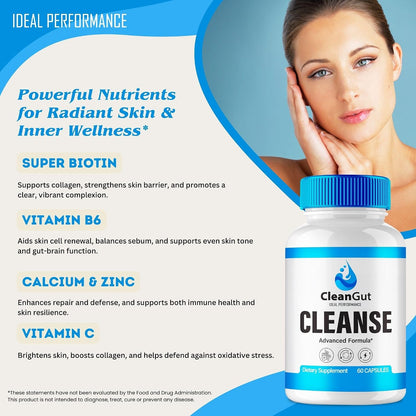 Clean Gut Capsules – Official CleanGut Pills for Women – Maximum Strength All-Natural Formula (2 Pack)