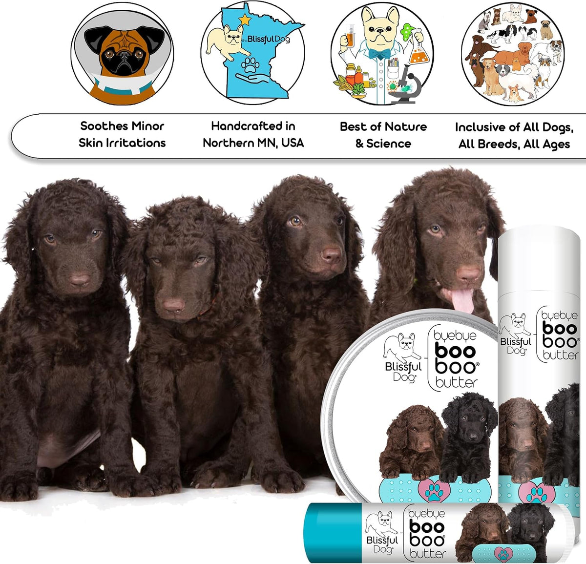 The Blissful Dog Curly-Coat Retriever Boo Boo Butter, 0.5 oz - görsel 6
