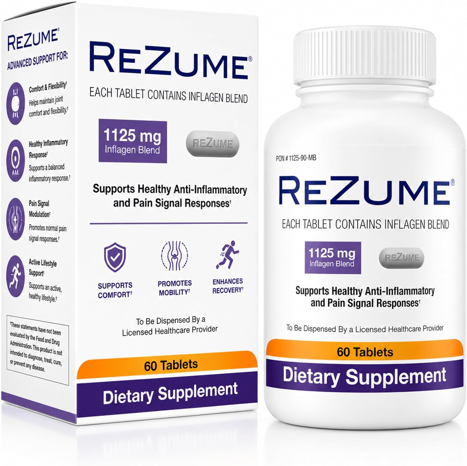 CryoDerm REZUME Tablets - Full Spectrum Inflagan Blend Formula (60 Tablets) - görsel 1