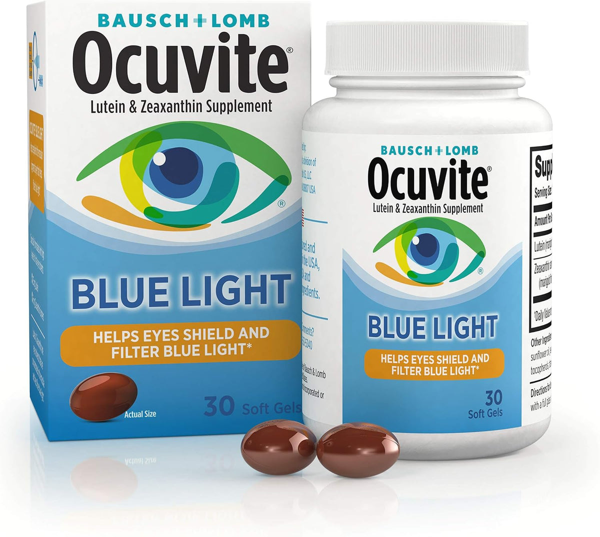 Ocuvite Blue Light Lutein & Zeaxanthin Supplement, 30 Softgels - görsel 1