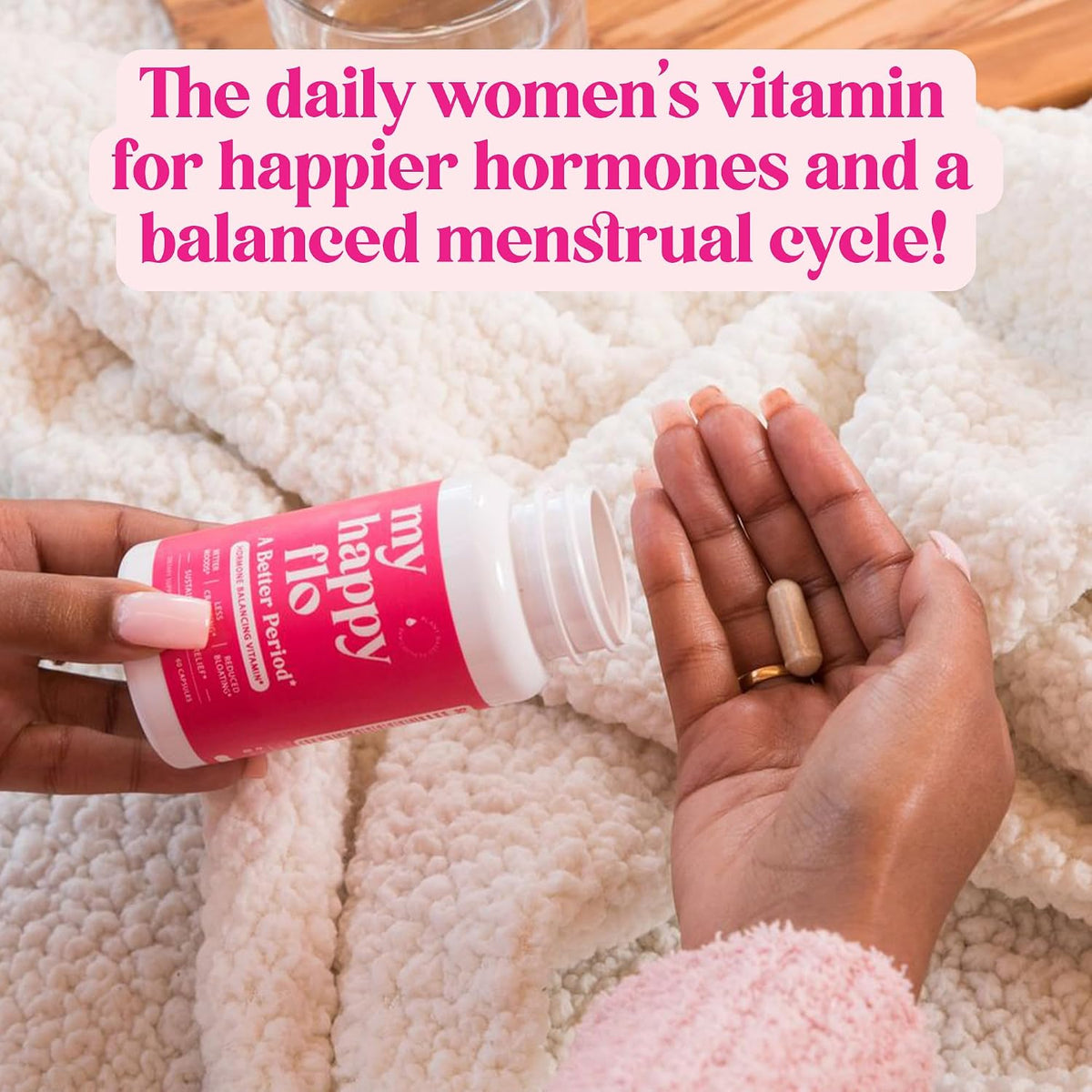 My Happy Flo Period Relief Supplement – Cramp Relief, Heavy Periods & Irregular Period Support, Bloating & Fibroid, Plant-Based PMS & Hormone Support | 60 Caps - görsel 8