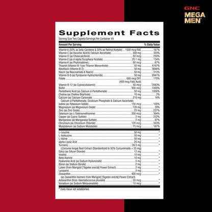 GNC Mega Men Sport Multivitamin for Men - 90 Tablets