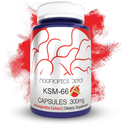 Nootropics Depot KSM-66 Ashwagandha Capsules - 300mg, 180 Count