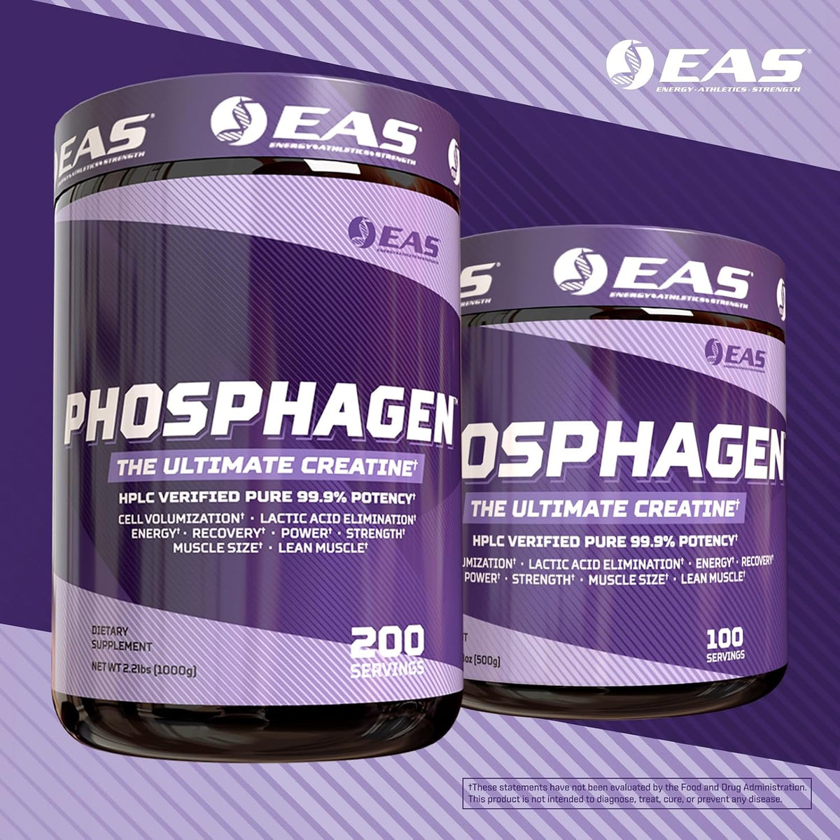 EAS Phosphagen Ultimate Creatine Powder - Unflavoured, 200 Servings - görsel 5