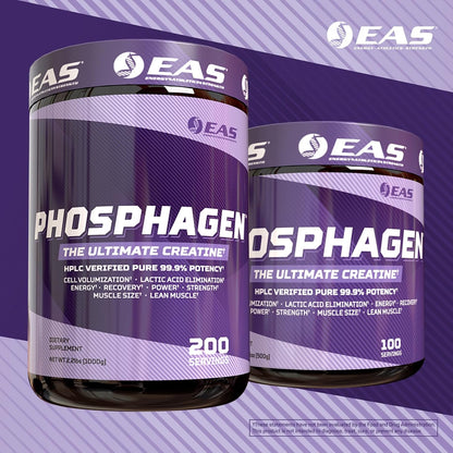 EAS Phosphagen Ultimate Creatine Powder - Unflavoured, 200 Servings