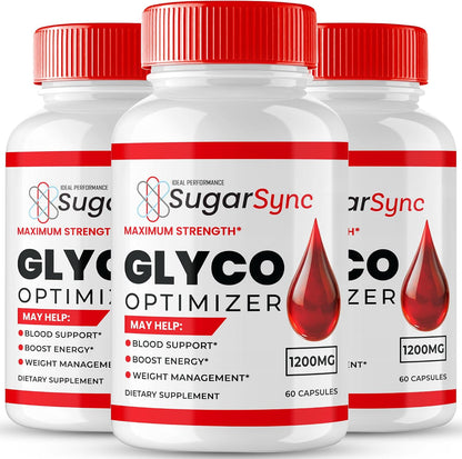Sugar Sync Glyco Optimiser Supplement Capsules – Maximum Strength (3 Pack)