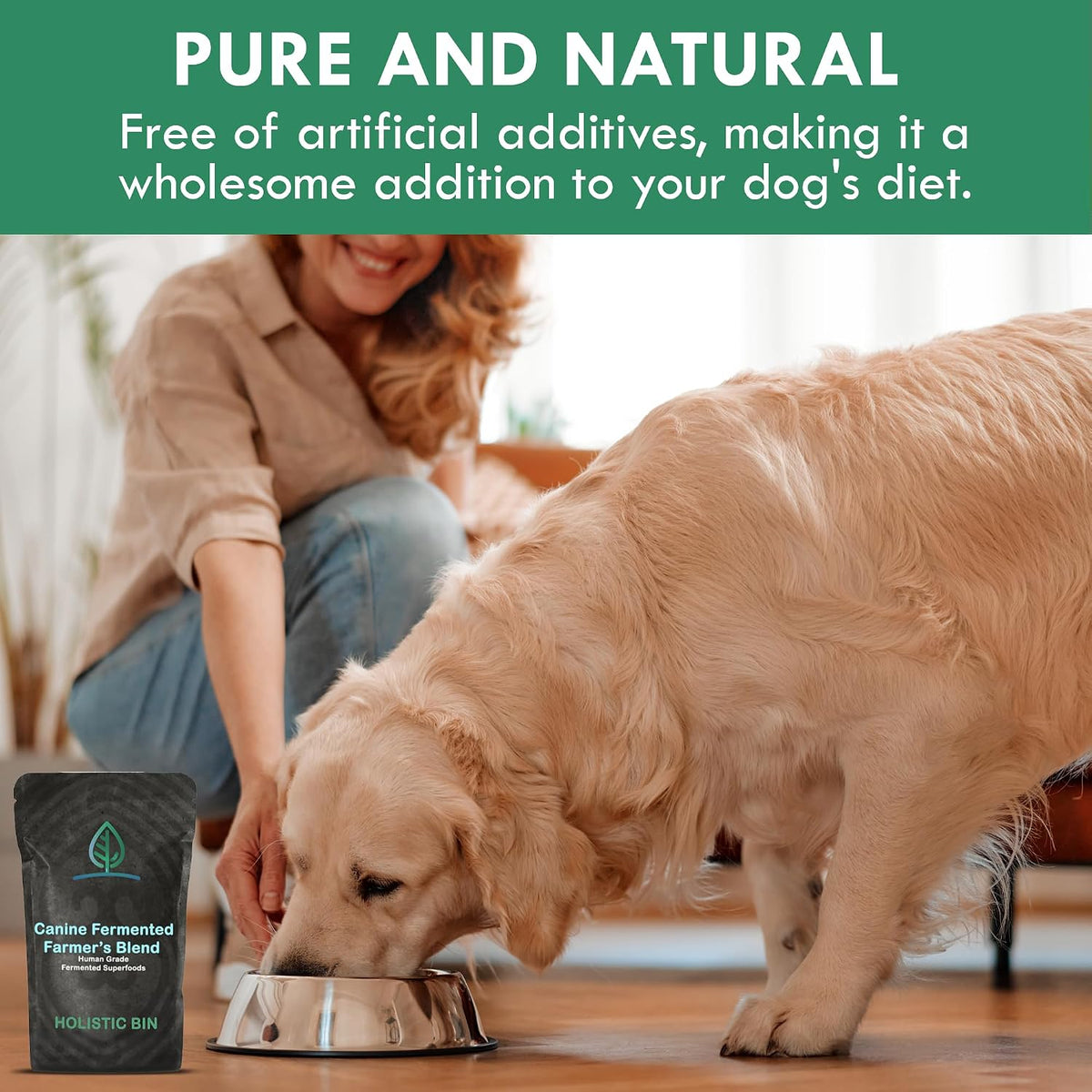 Canine Fermented Farmer's Blend | Nutrient-Rich Dog Food Topper | Plant-Based Supplement for Gut Flora | Pumpkin, Spinach, Fruit and Vegetable Powder Mix (50g) - görsel 6