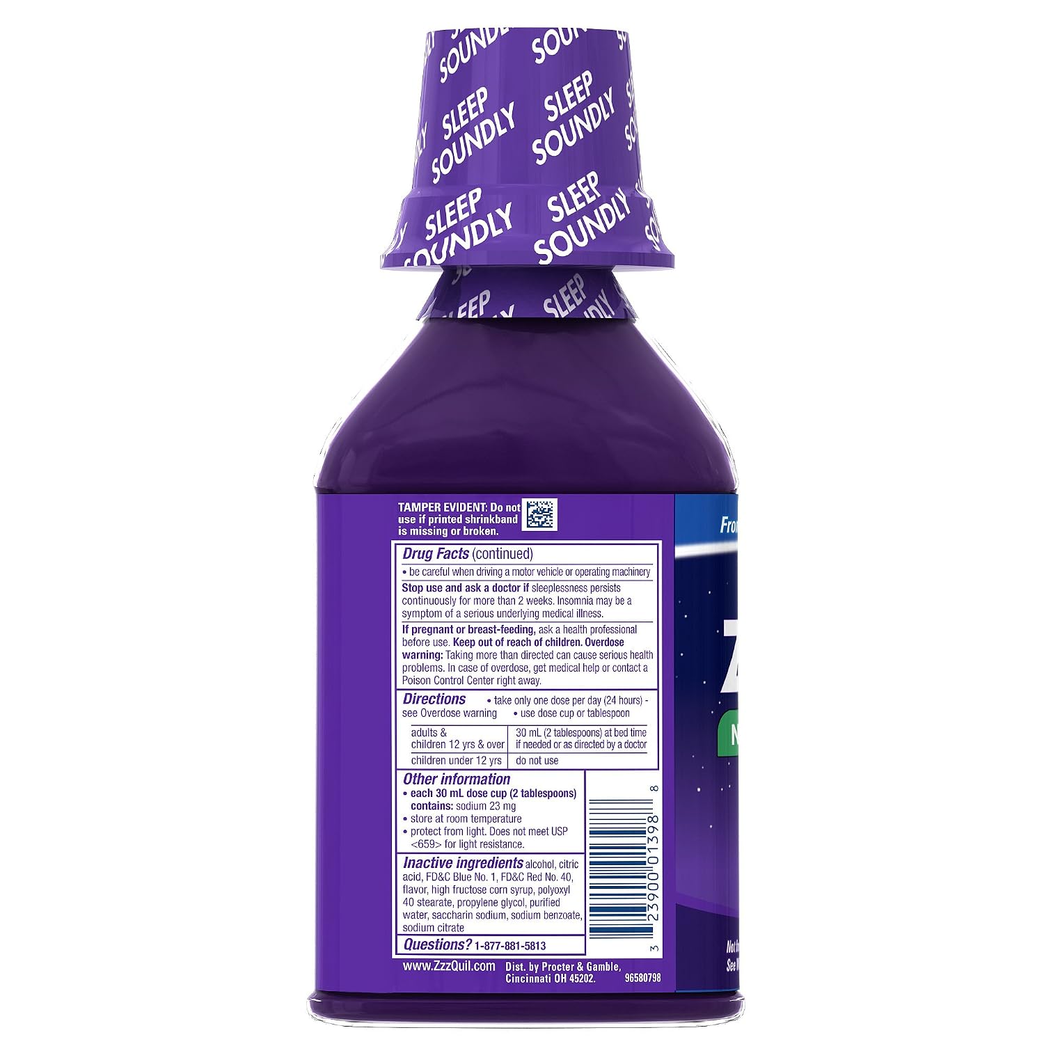 ZzzQuil Night-time Sleep-Aid Liquid Warming Berry Flavour 355 ml - görsel 9