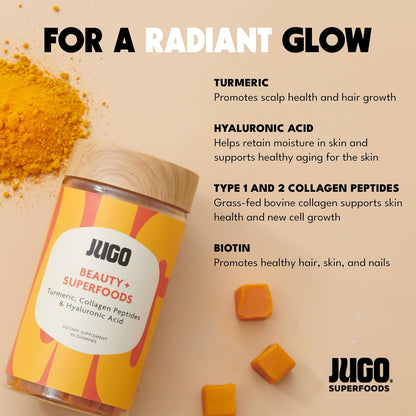 JUGO Beauty + SUPERFOODS Hair, Skin and Nails Collagen Gummies