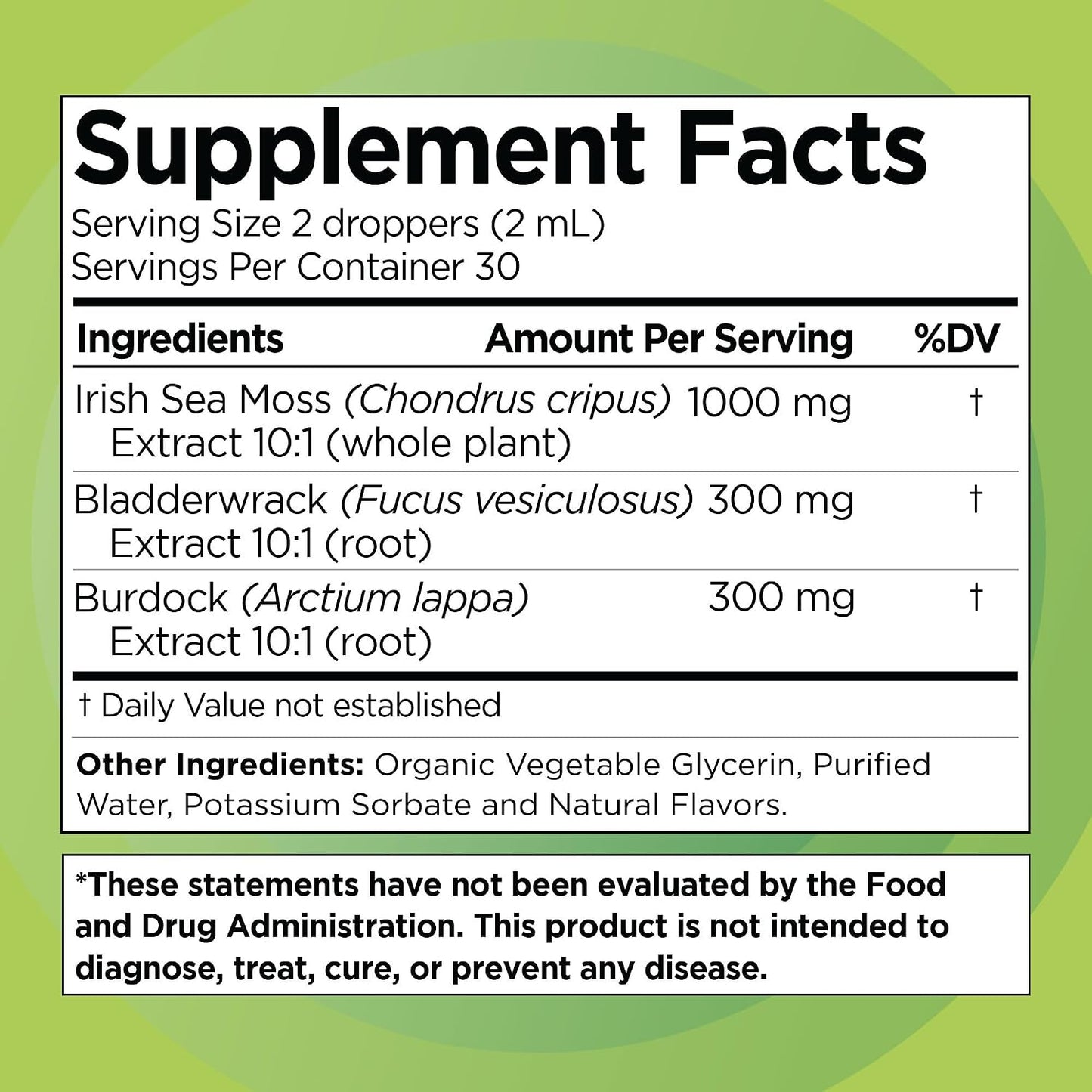 Liquid Naturals Irish Sea Moss Drops, Citrus Berry Flavour, 60 ml - görsel 2