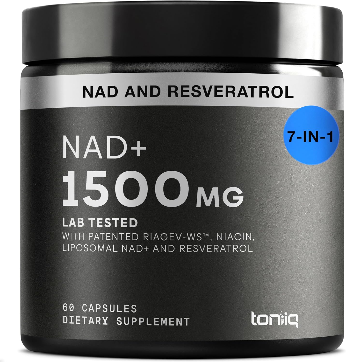 Toniiq Liposomal NAD+ and Resveratrol Supplement | 1500mg | 60 Capsules - görsel 1