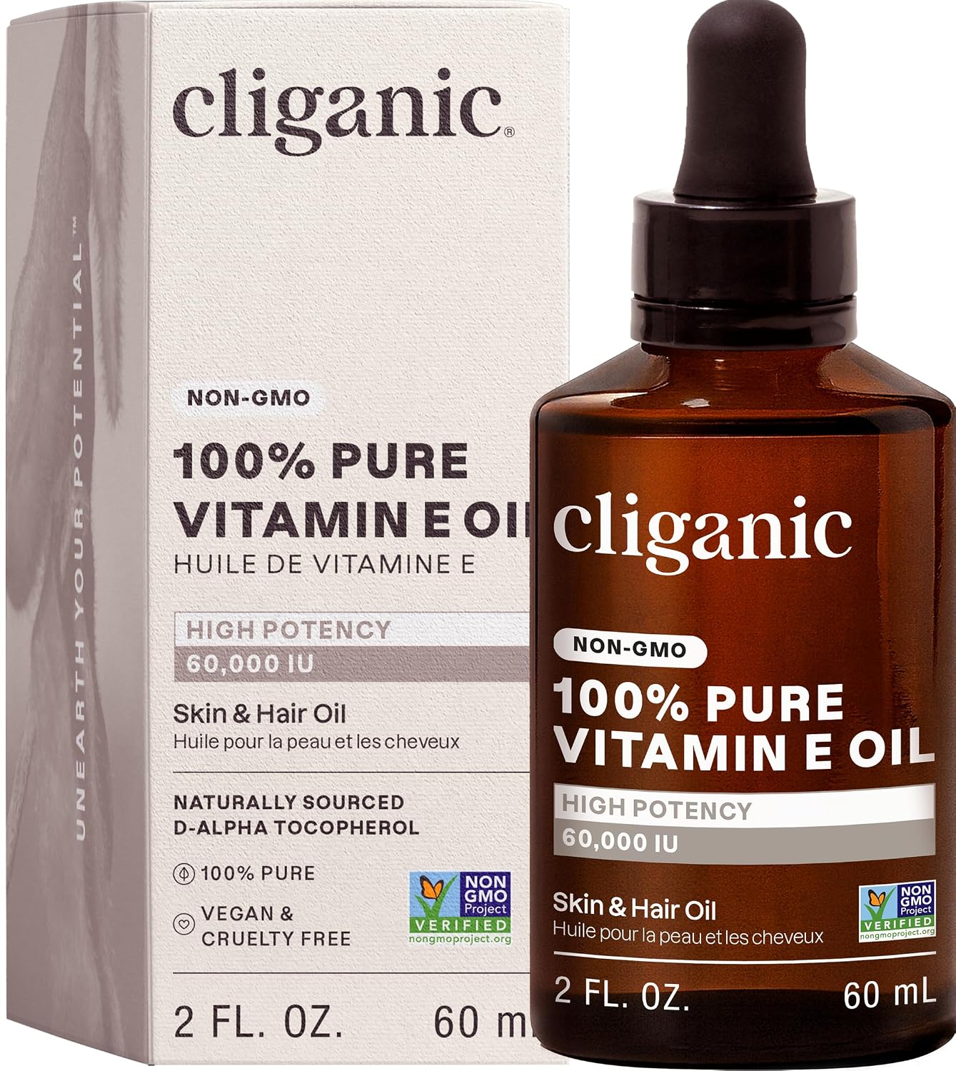 Cliganic Pure Vitamin E Oil for Skin, Scars, Hair & Face - 240,000 IU (240 ml) - görsel 6