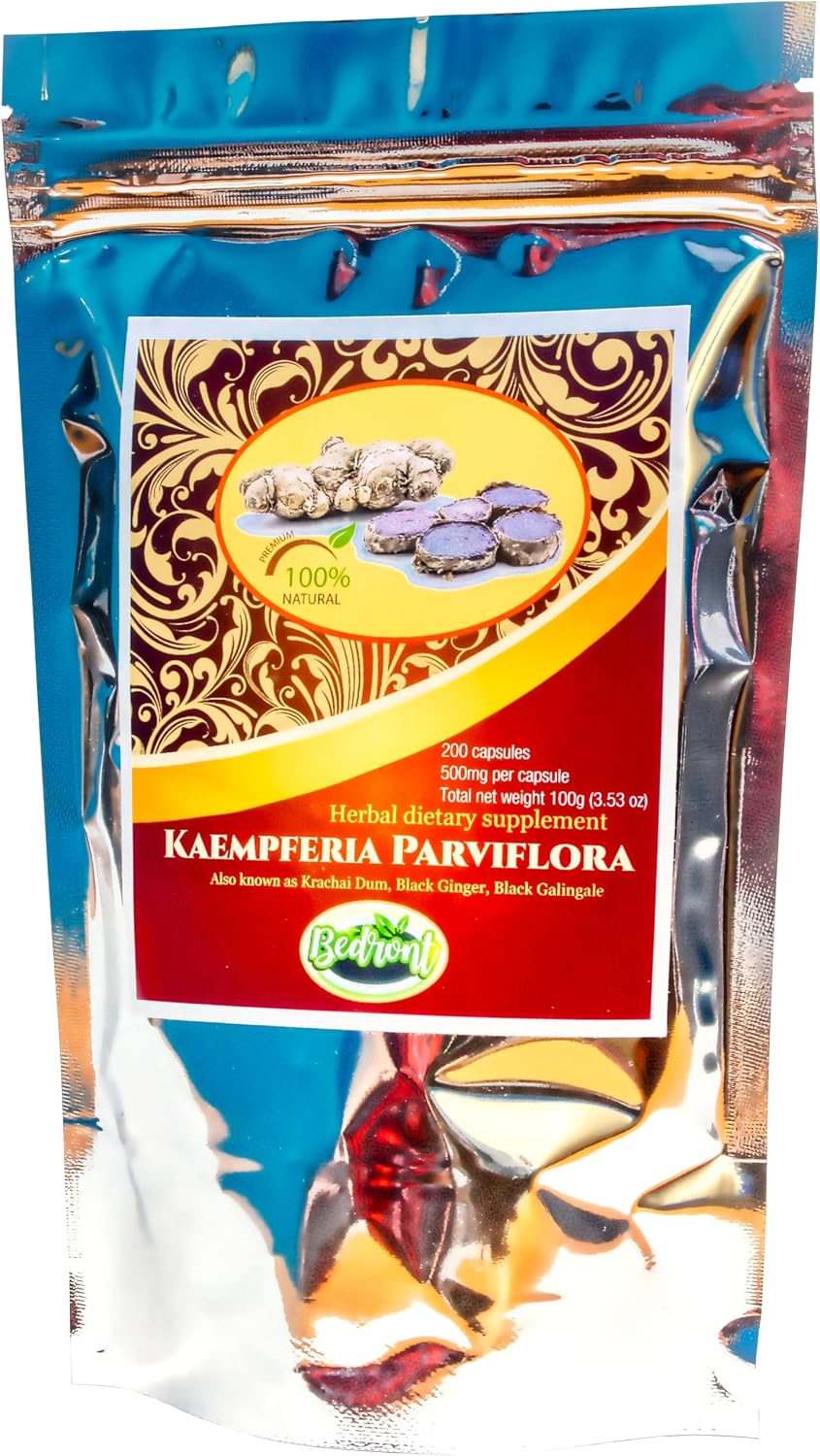 Kaempferia Parviflora Herbal Food Supplement, 100 Capsules (500mg per Capsule) - görsel 1