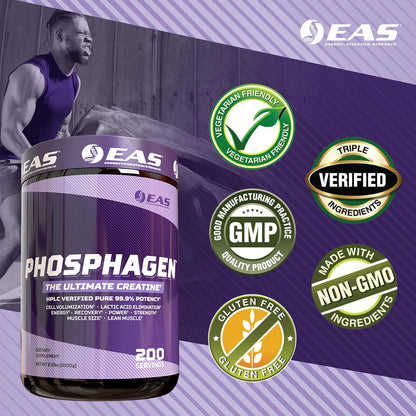 EAS Phosphagen Ultimate Creatine Powder - Unflavoured, 200 Servings