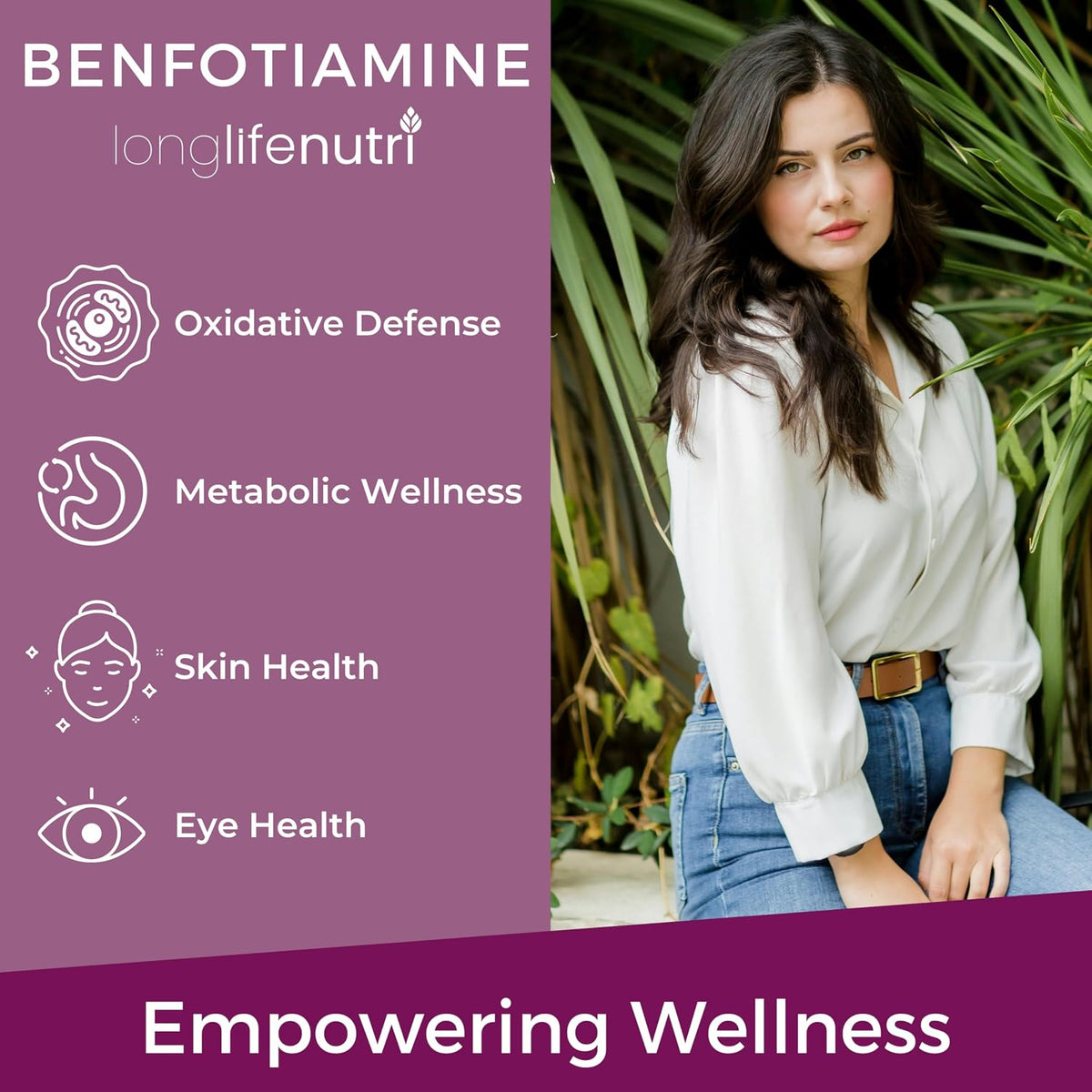 LongLifeNutri Benfotiamine 300mg – 180 Vegetarian Capsules - görsel 4