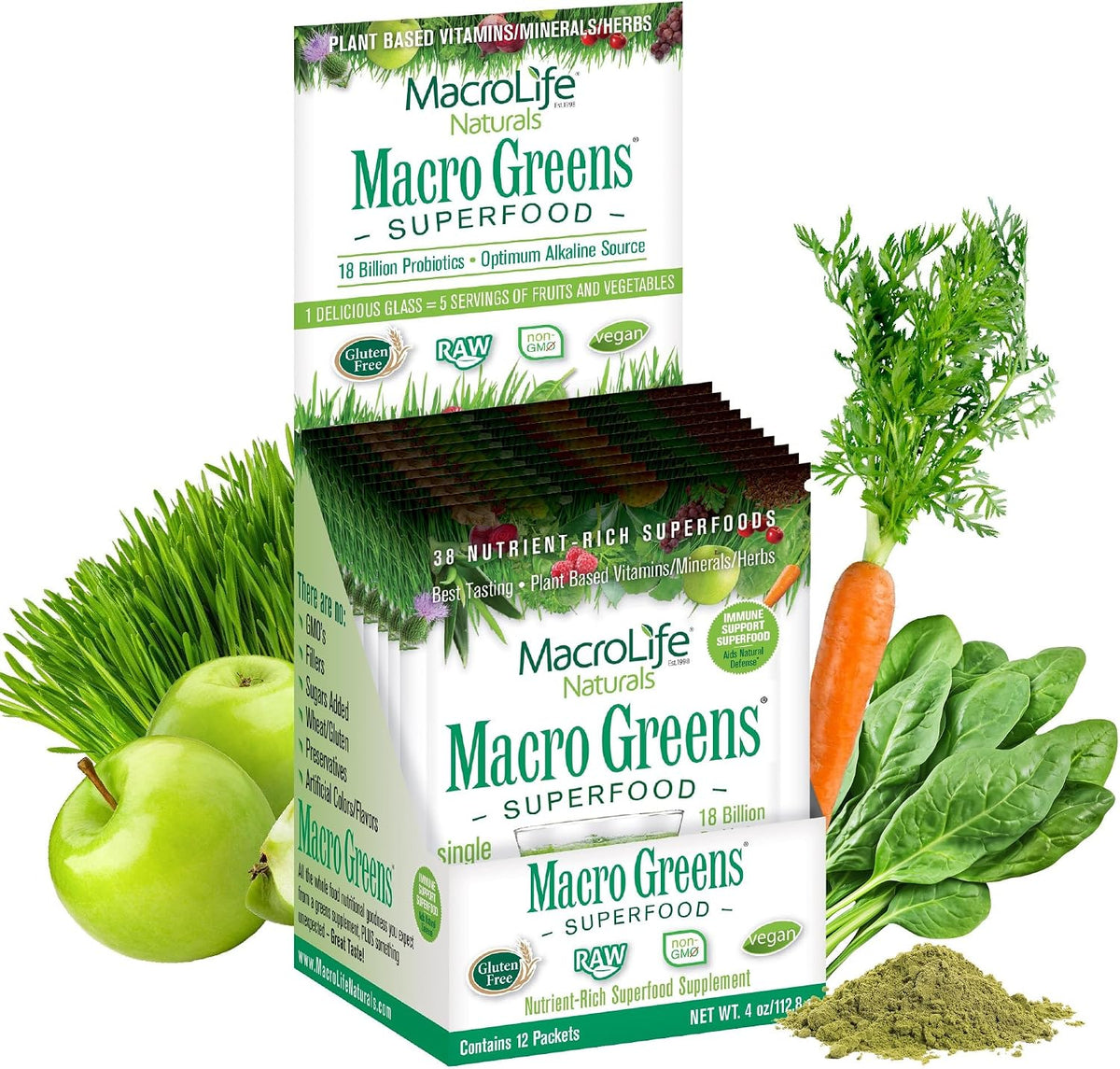 MacroLife Naturals Macro Greens Superfood Powder, 850 g - görsel 10
