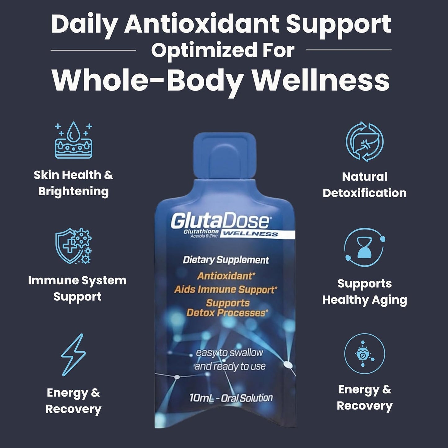Liquid Glutathione Supplement with Zinc & Acerola – Lemon Berry Sachets – 30 Packets - görsel 2