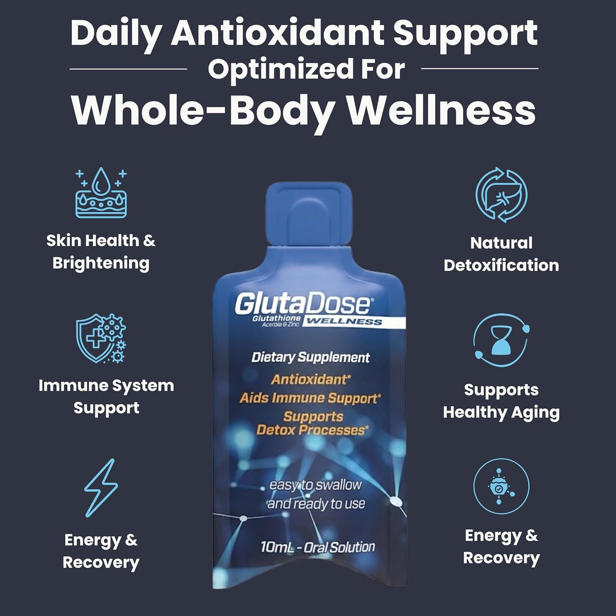 Liquid Glutathione Supplement with Zinc & Acerola – Lemon Berry Sachets – 30 Packets - görsel 2