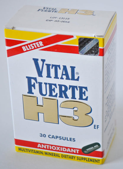 H3 Vitamins and Minerals – Food Supplement with Antioxidants, 30 Capsules
